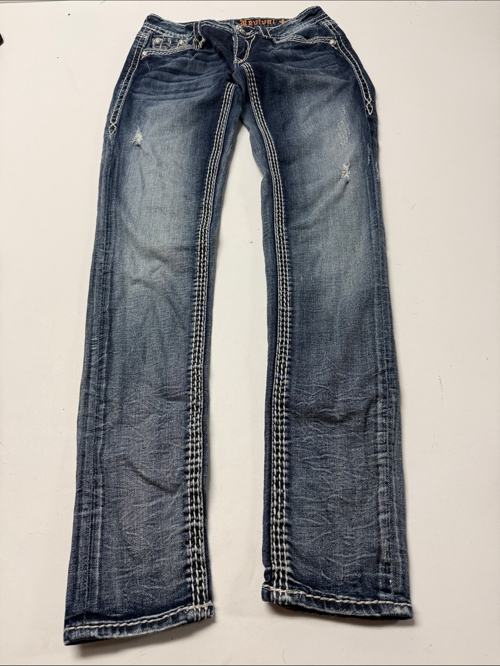 Rock Revival Women's Washed Blue Skinny Leg Jeans